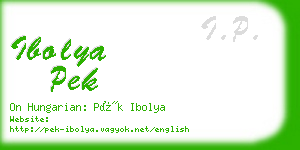 ibolya pek business card